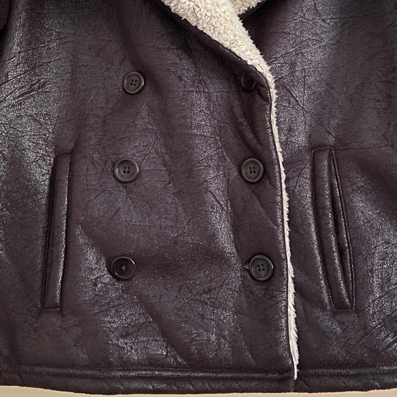 Ralph Lauren Faux Suede Sherpa Coat Jacket Size Small Western - Picture 5 of 8